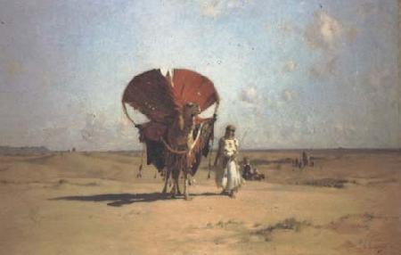 Gustave Guillaumet Dans Les dunes (mk32) France oil painting art